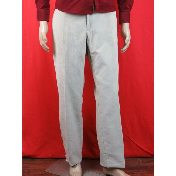 GUCCI BEIGE COTTON VELVET CORDUROY REGULAR FIT 197647 TROUSER PANTS 56 W 42